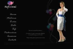 Sitio web de una emprenda de la moda. Xafi Coral moda a medida