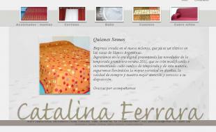 Desarrolamos el catálogo de la empresa Catalina Ferrara, que se incorpora en una primera etapa al mundo Web