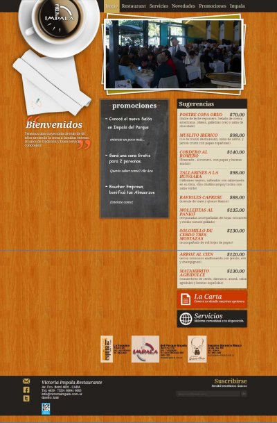 Desarrollo Responsivo del sitio Web del conocido restaurante de Villa Devoto. Autoadministrable y con interaccion social. Agil publicación de contenido y dinamismo al momento de actualizar listados de la Carta